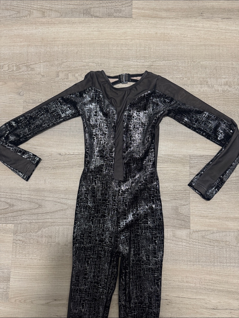 Kids Metallic Black Jumpsuit weissman